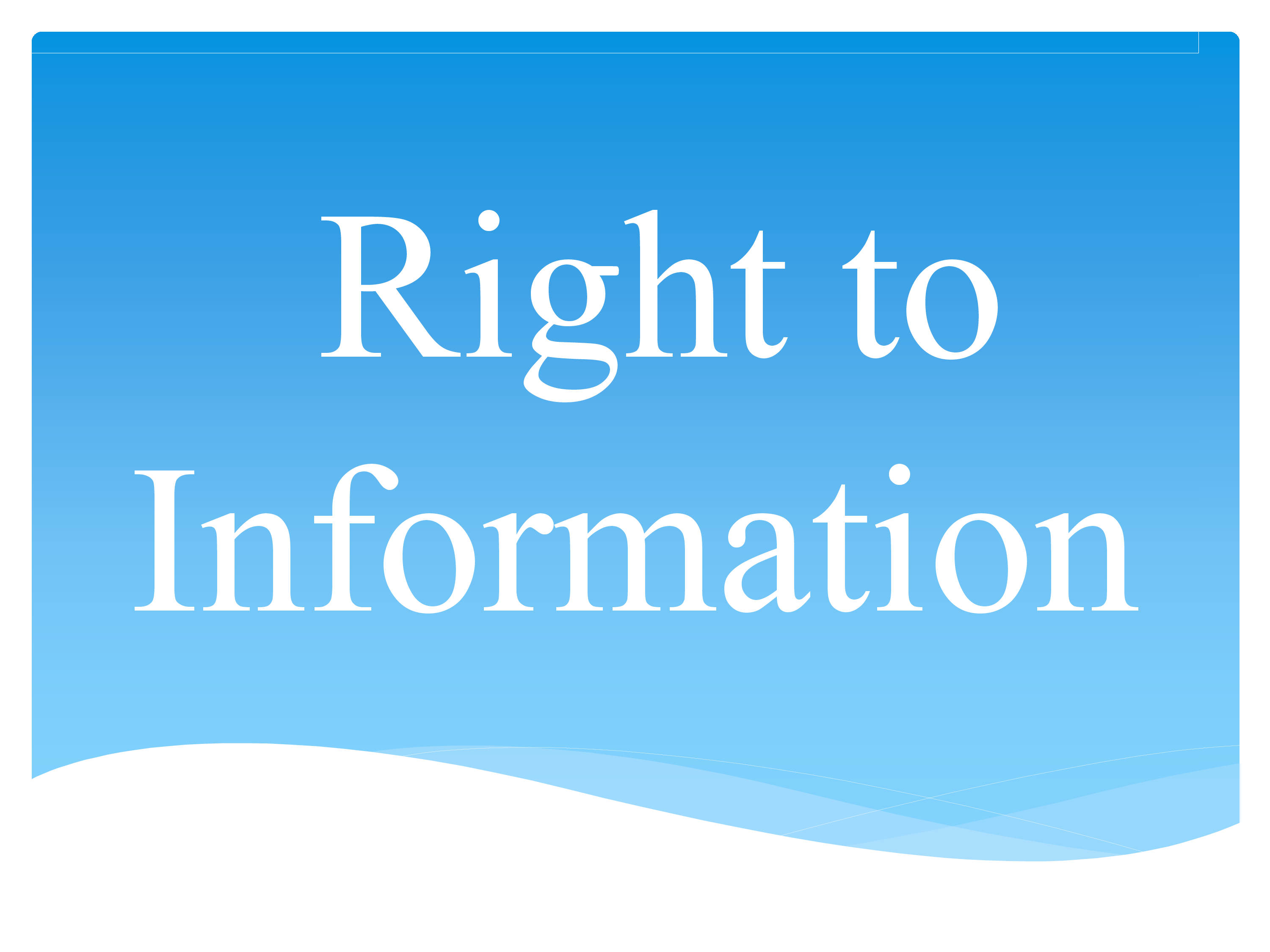 Right to Information